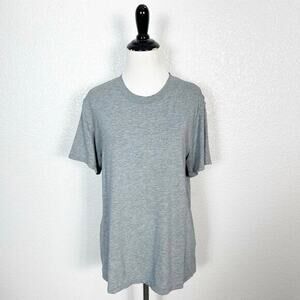 Lululemon Women's Love Crew Neck Tee‎ Athleisure Active Shirt Grey Pima Cotton 8